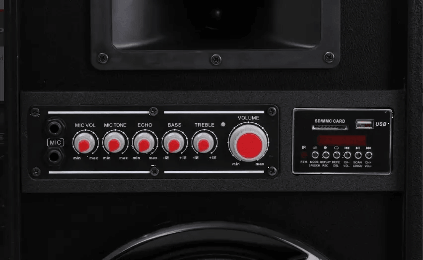 Set Boxe Active Profesionale 2308sm 600W, 95cm Inaltime, 4 Difuzoare 25CM, Bass Foarte Puternic, Karaoke, Conexiune Bluetooth, USB, RadioFM, Ecran LCD, - eSeller.ro - Inovăm pentru confortul tău