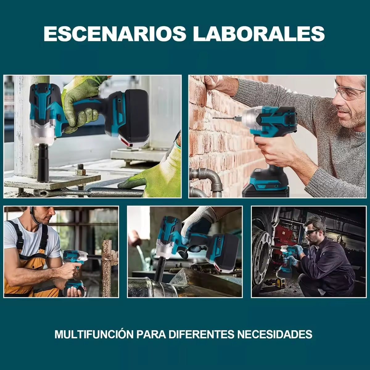 Pistol electric de Impact- Masina de Insurubat DEMAHO, 550Nm, 43 de Accesorii, 2 Acumulatori 98VF si Valiza