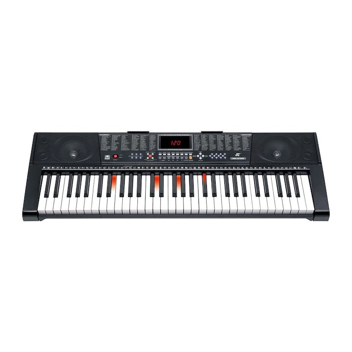 Orga electronica MK-2108 61 clape, 255 ritmuri, 255 timbre, 50 melodii demonstrative, 5 octave, clape luminate led, functii invatare 3 lectii, functii inregistrare si redare, usb, mp3, afisaj lcd, suport part