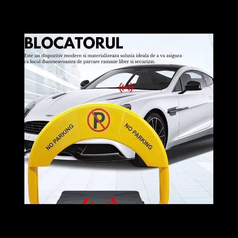 Blocator loc parcare, automat, suporta 2 tone, Galben/Negru