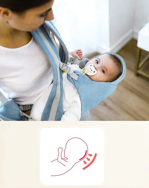 Marsupiu ergonomic, multifunctional pentru bebelusi, 15in1, greutate maxima 25 kg, Roz / Albastru
