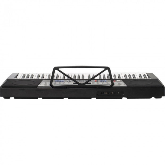 Orga electronica MK-2108 61 clape, 255 ritmuri, 255 timbre, 50 melodii demonstrative, 5 octave, clape luminate led, functii invatare 3 lectii, functii inregistrare si redare, usb, mp3, afisaj lcd, suport part