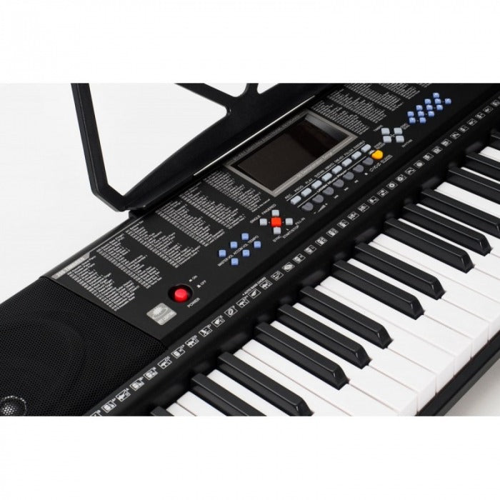Orga electronica MK-2108 61 clape, 255 ritmuri, 255 timbre, 50 melodii demonstrative, 5 octave, clape luminate led, functii invatare 3 lectii, functii inregistrare si redare, usb, mp3, afisaj lcd, suport part