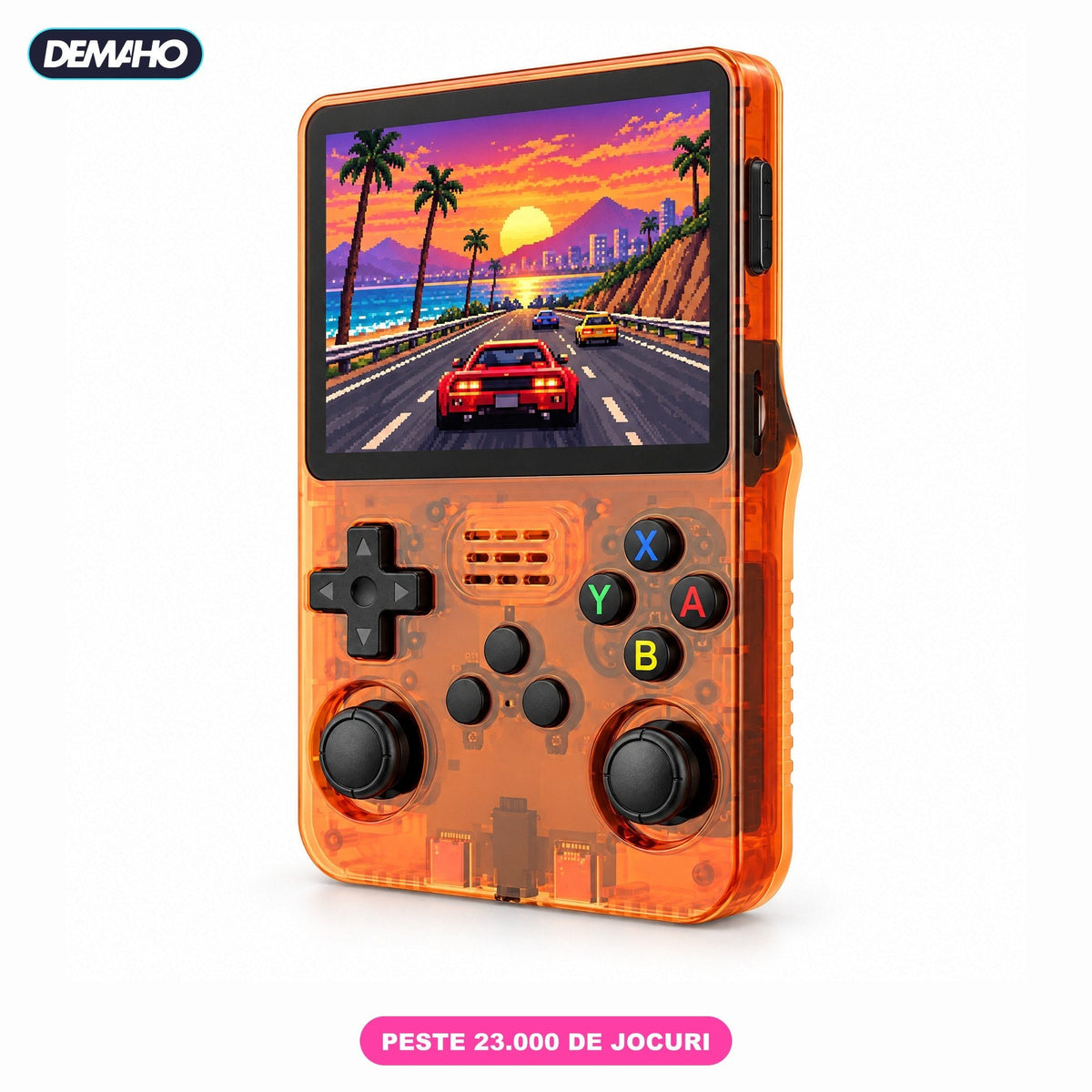 Consolă Retro Portabilă R36S, Peste 14.000 de Jocuri Incluse, 21 de Emulatoare, Ecran IPS 3,5", 2 Joystick-uri, Încărcar