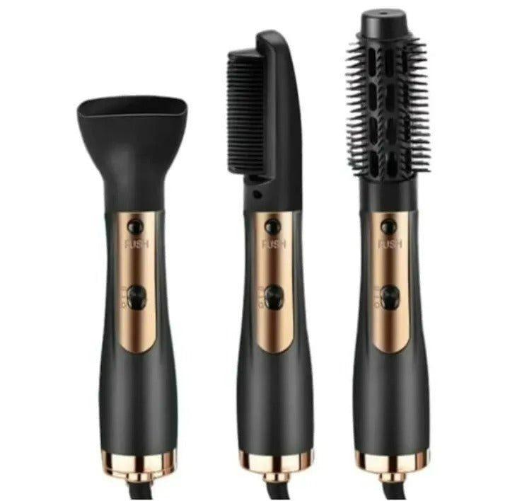 Perie de păr cu aer cald Remington 3 în 1, RE-2061, 3000W, uscător și stilizator + cadou Uscător de păr Nova N-6130, 1800W, Negru