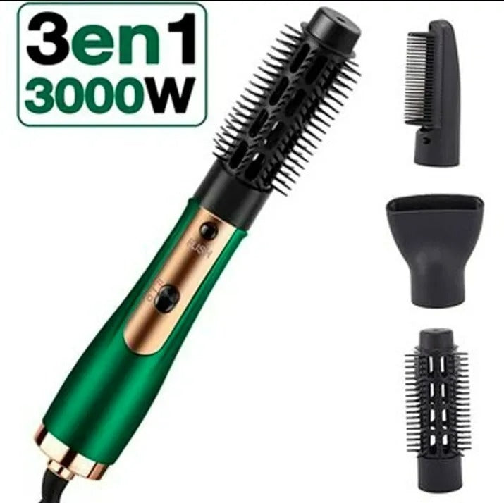Perie de păr cu aer cald Remington 3 în 1, RE-2061, 3000W, uscător și stilizator + cadou Uscător de păr Nova N-6130, 1800W, Negru