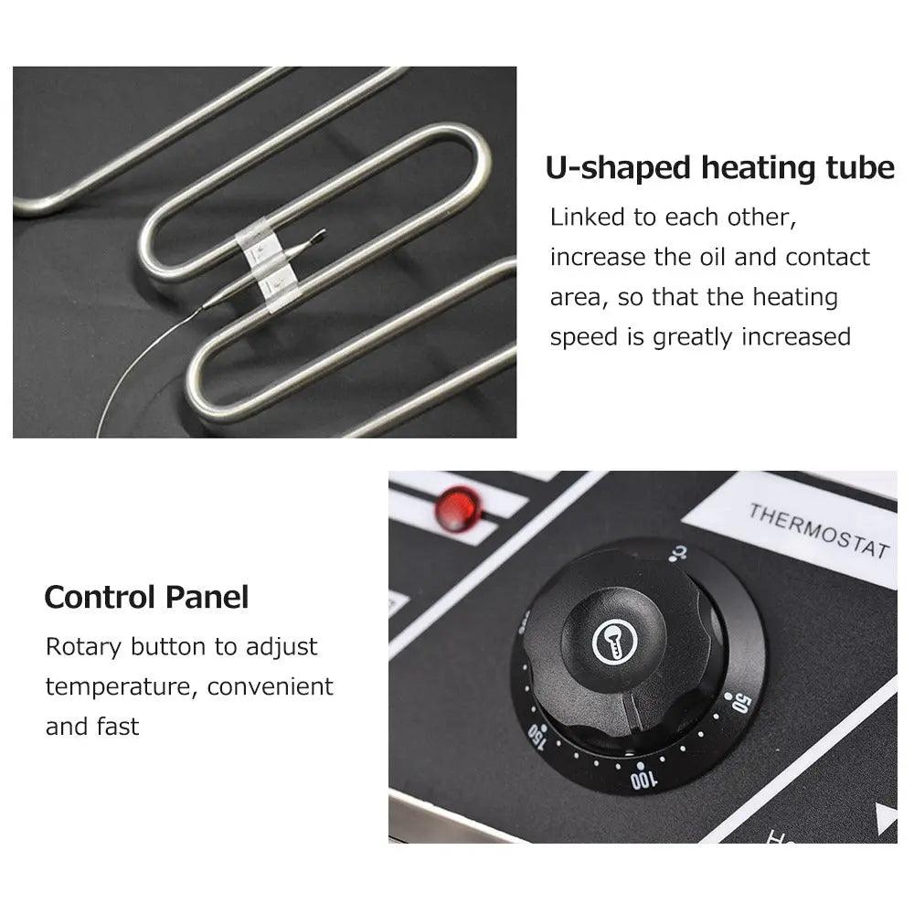 Friteoza Electrica Capacitate 2,5 litri din Inox Putere 1500W pentru uz Profesional sau Personal - eSeller.ro - Inovăm pentru confortul tău