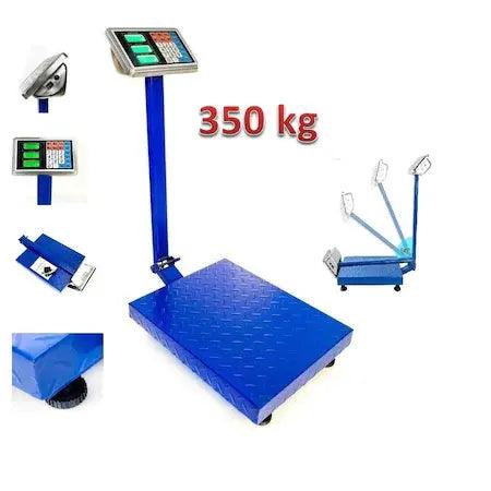Cantar Electronic 350kg cu acumulator si platforma metalica din tabla striata, brat rabatabil - eSeller.ro - Inovăm pentru confortul tău