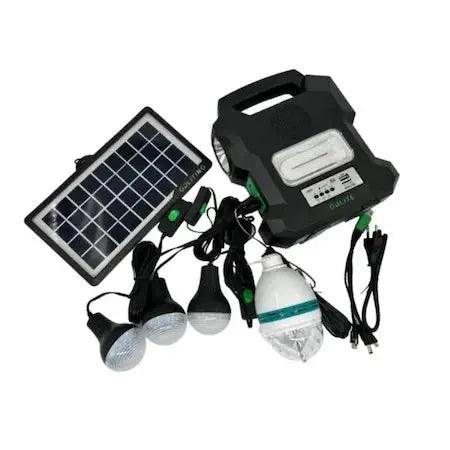 Kit Solar Portabil GDLITE GD-1000A, Panou Solar, USB, Bluetooth, Radio FM, MP3, Lanterna LED, 4 Becuri Incluse, Alimentare 220V - eSeller.ro - Inovăm pentru confortul tău