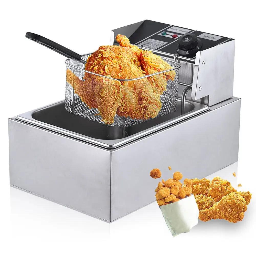 Friteoza Electrica Capacitate 2,5 litri din Inox Putere 1500W pentru uz Profesional sau Personal - eSeller.ro - Inovăm pentru confortul tău