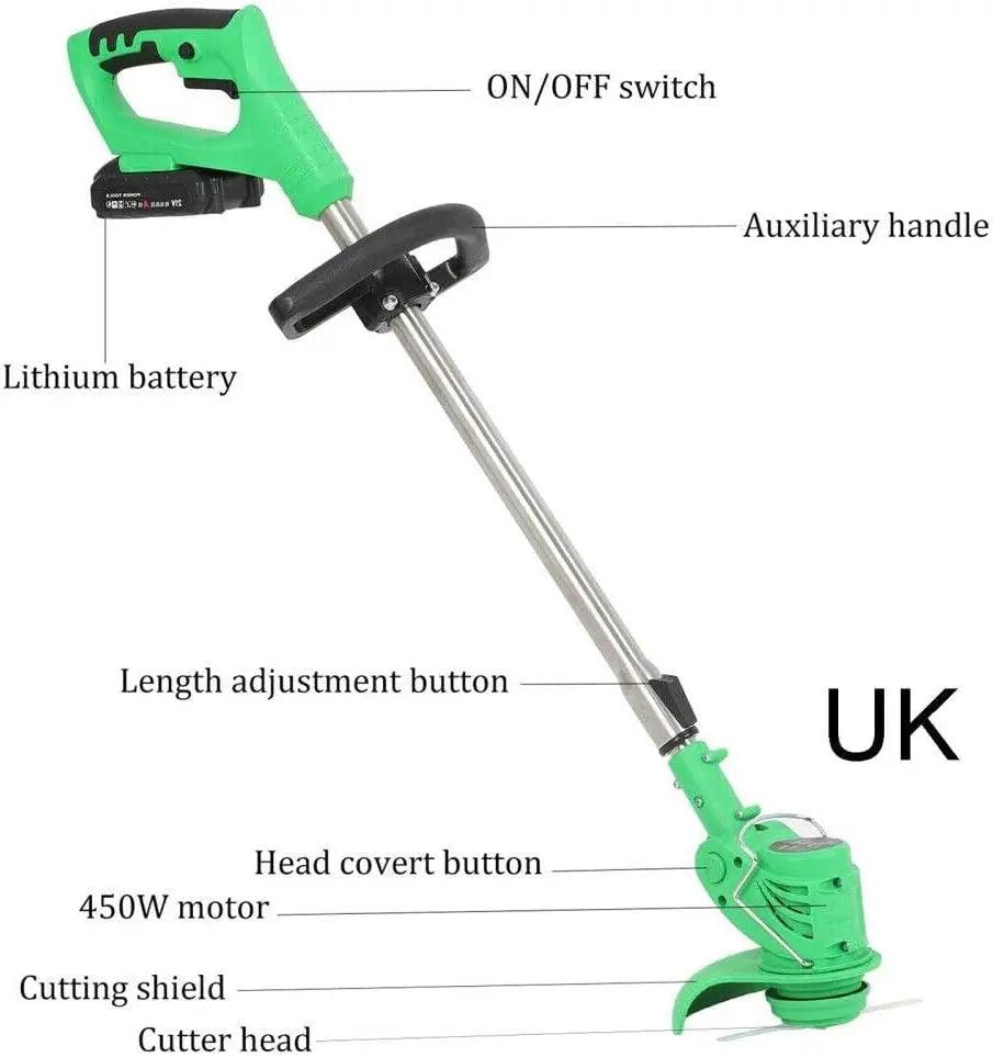 Motocoasa electrica 48V, 4000 mAh, 18000 RPM, 2 acumulatori - eSeller.ro - Inovăm pentru confortul tău