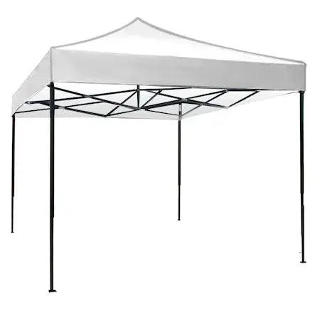 Cort Pavilion 3x3m Alb Pliabil Cadru Metal pentru Curte, Gradina, Evenimente - eSeller.ro - Inovăm pentru confortul tău