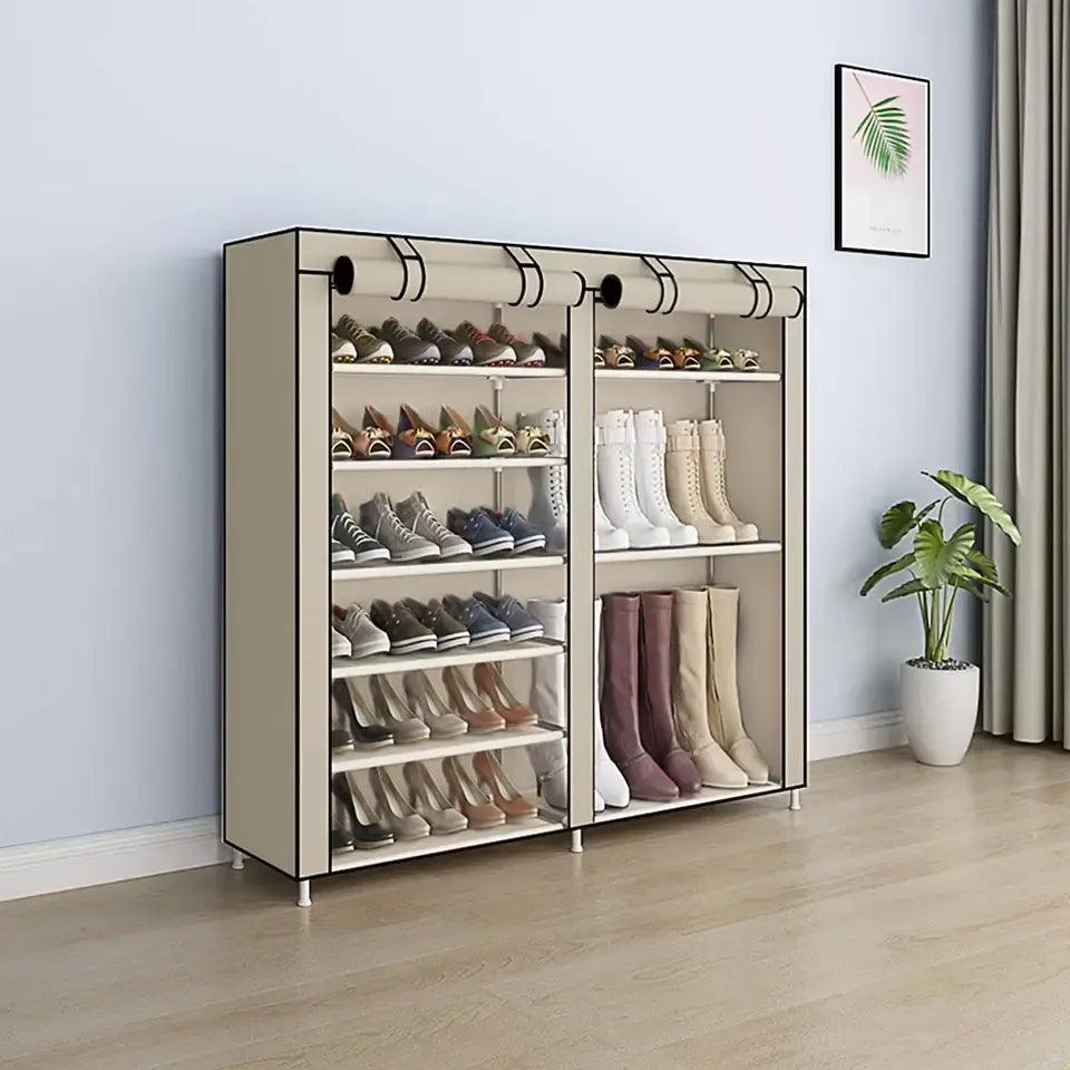 Dulap dublu textil pentru incaltaminte, 118 x 30 x 120 cm - eSeller.ro - Inovăm pentru confortul tău