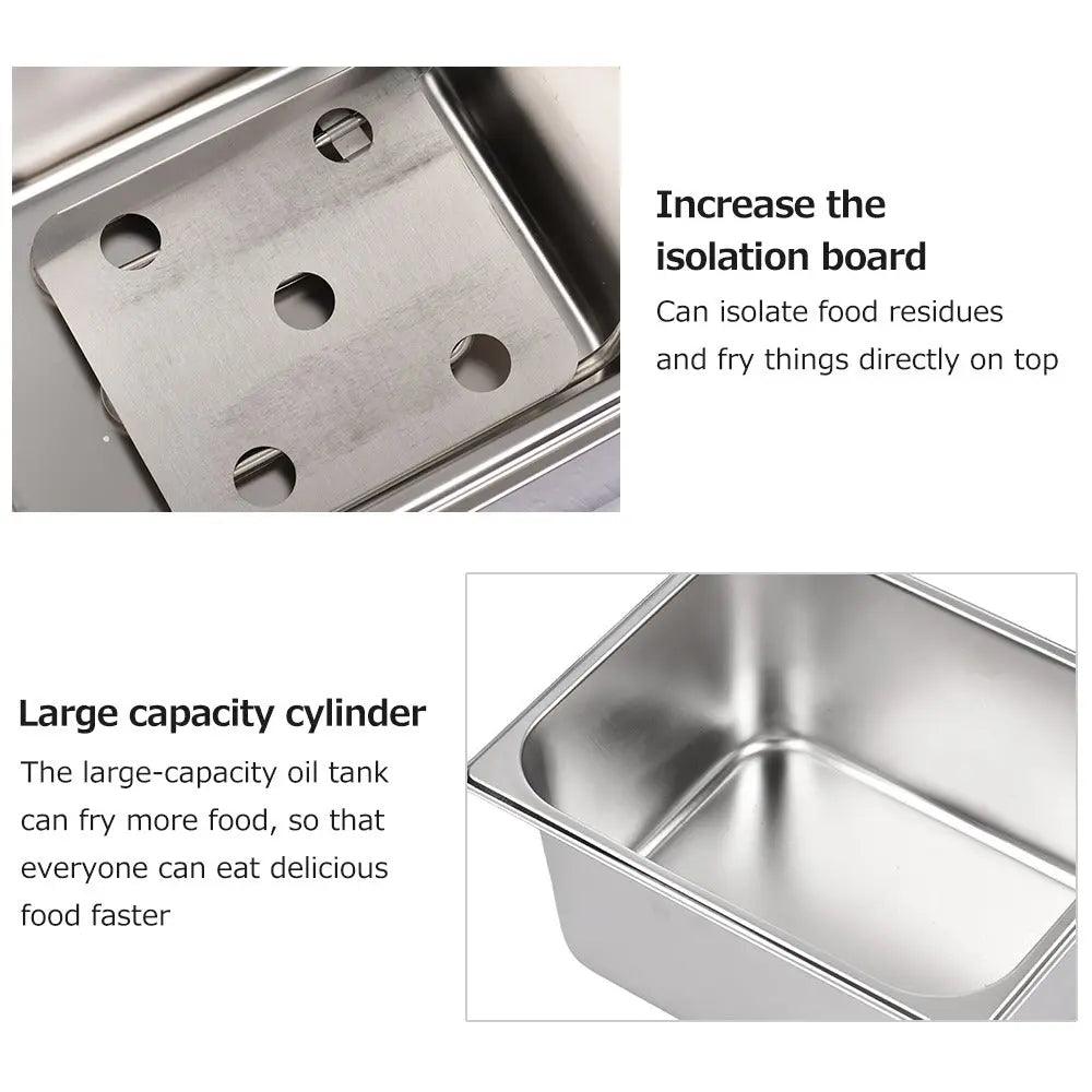 Friteoza Electrica Capacitate 2,5 litri din Inox Putere 1500W pentru uz Profesional sau Personal - eSeller.ro - Inovăm pentru confortul tău