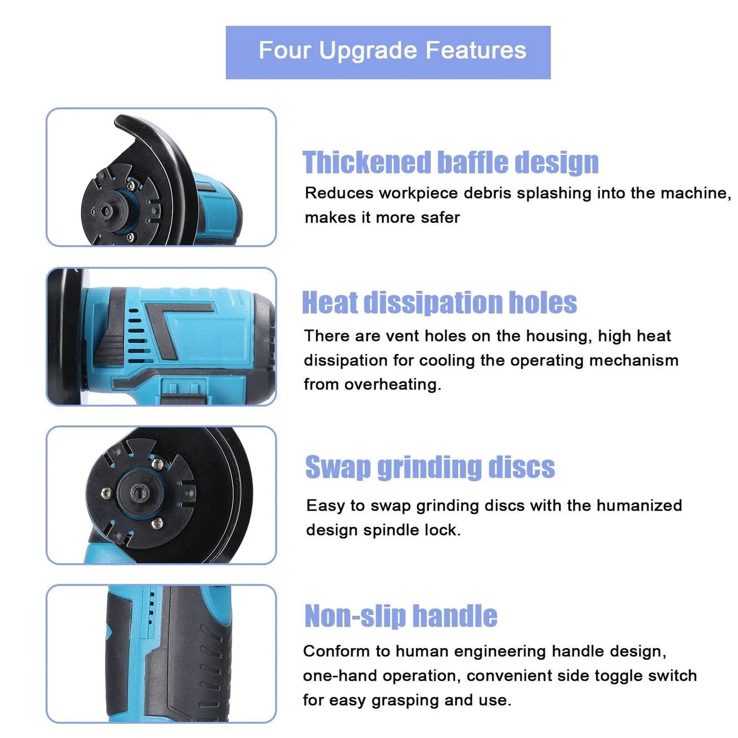 Mini Polizor Unghiular Flex Electric cu 2 acumulatori, Portabil, 12v, Disc 76MM - eSeller.ro - Inovăm pentru confortul tău