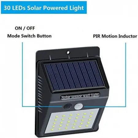 SET 10 Lampi solare de perete cu senzor miscare 30 LED - eSeller.ro - Inovăm pentru confortul tău