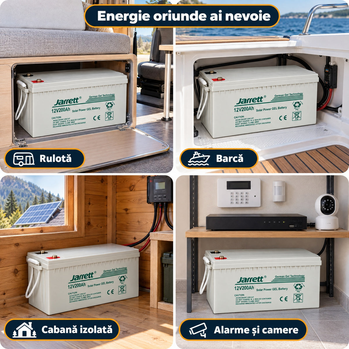 Acumulator Solar Gel Jarrett 12 V 200 Ah
