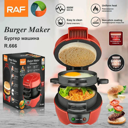 Aparat de Burgeri RAF-666, 800W, 180CM, Mic Dejun Rapid, Sandvisuri Usor de facut - eSeller.ro - Inovăm pentru confortul tău