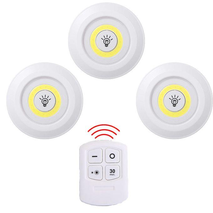 Set 3 Lampi - Iluminare LED Flexibila: 2 Intensitati, Control la Distanta/Manual, Alimentare pe Baterii - eSeller.ro - Inovăm pentru confortul tău