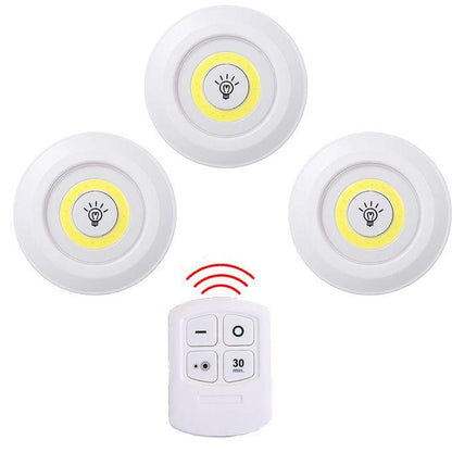 Set 3 Lampi - Iluminare LED Flexibila: 2 Intensitati, Control la Distanta/Manual, Alimentare pe Baterii - eSeller.ro - Inovăm pentru confortul tău