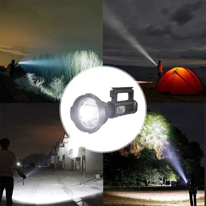 Lanterna cu 4 moduri de iluminare, micro USB, functie de baterie externa, trepied Inclus, 27 cm - eSeller.ro - Inovăm pentru confortul tău