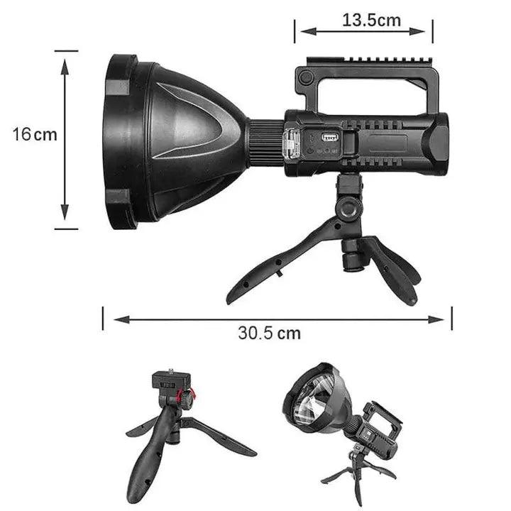 Lanterna cu 4 moduri de iluminare, micro USB, functie de baterie externa, trepied Inclus, 27 cm - eSeller.ro - Inovăm pentru confortul tău