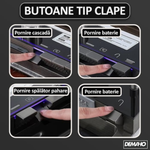 Chiuveta multifunctionala cu 2 cascade cu accesorii incluse, afisaj digital a temperaturii si robinet cascada, culoare negru grafit, dimensiune 750x460mm