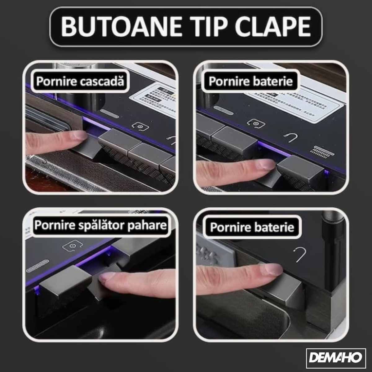 Chiuveta multifunctionala cu 2 cascade cu accesorii incluse, afisaj digital a temperaturii si robinet cascada, culoare negru grafit, dimensiune 750x460mm