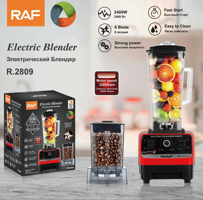 Blender RAF 2in1, 2400W, Capacitate 2.5L, 15 viteze, 32.000 rpm + Rasnita de cafea, Garantie 3 ani - eSeller.ro - Inovăm pentru confortul tău