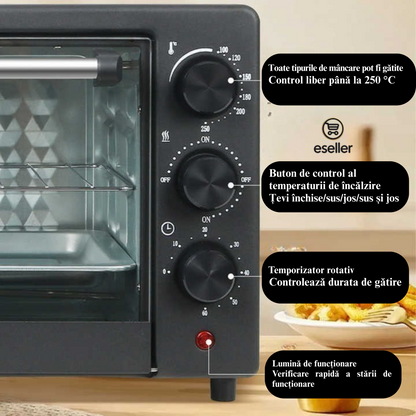 Cuptor Electric de Bucatarie 2600W – Leihmann 48L, Tava de Copt, Gratar si Functie de Rotisor