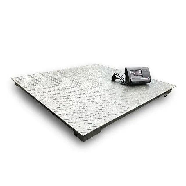 Cantar electronic platforma 3000 kg ( 3 tone ), tabla groasa striata 5mm, 120 x 120cm ( 1.2m x 1.2m ), 4 celule de cantarire, autonomie acumulator 10 ore - eSeller.ro - Inovăm pentru confortul tău