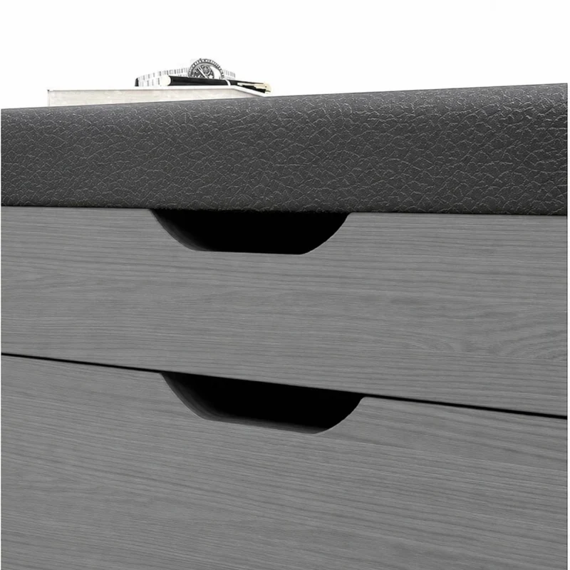 Dulap pentru pantofi tip bancheta Gri, 6 rafturi, 100x34x50 cm