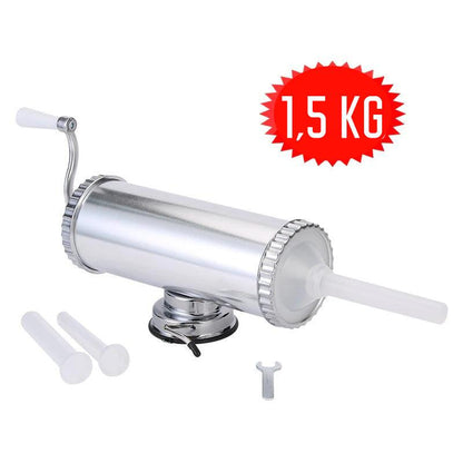 Masina manuala de umplut si facut Carnati 1.5/3Kg INOX, 3 Palnii incluse - eSeller.ro - Inovăm pentru confortul tău