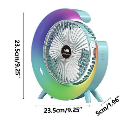 Ventilator multifunctional cu boxa, lumini ambientale, alimentare USB - eSeller.ro - Inovăm pentru confortul tău