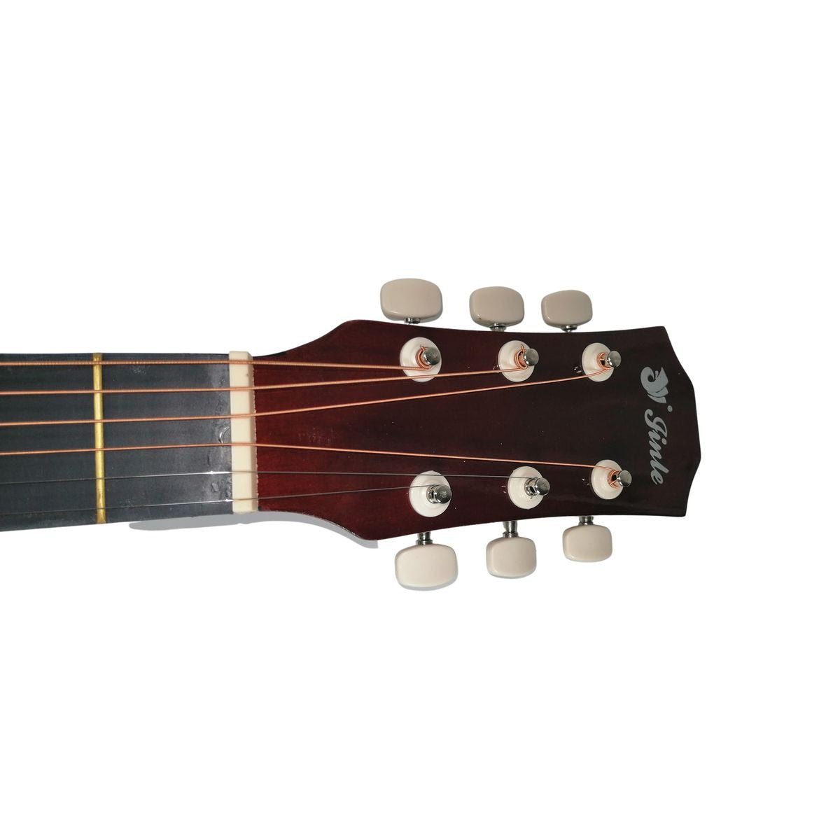 Chitară Acustică 4/4, Visinie, 6 Corzi Metalice, 20 Taste, Ideală pentru Începători
