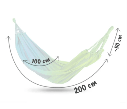 Hamac multicolor din bumbac pentru curte sau gradina, 1 persoana - eSeller.ro - Inovăm pentru confortul tău
