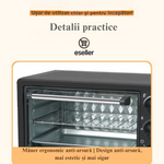 Cuptor Electric de Bucatarie 2600W – DEMAHO 48L, Tava de Copt, Gratar si Functie de Rotisor
