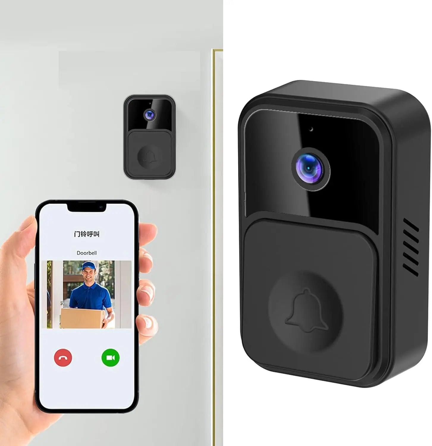 Sonerie interfon wireless inteligenta, camera HD, vedere de noapte - Negru eSeller.ro - Inovăm pentru confortul tău