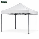 Cort Pavilion Pliabil 3 x 3 m DEMAHO, Cadru din Oțel tip Acordeon, Acoperiș Impermeabil, Montaj Rapid fără Unelte, pentr