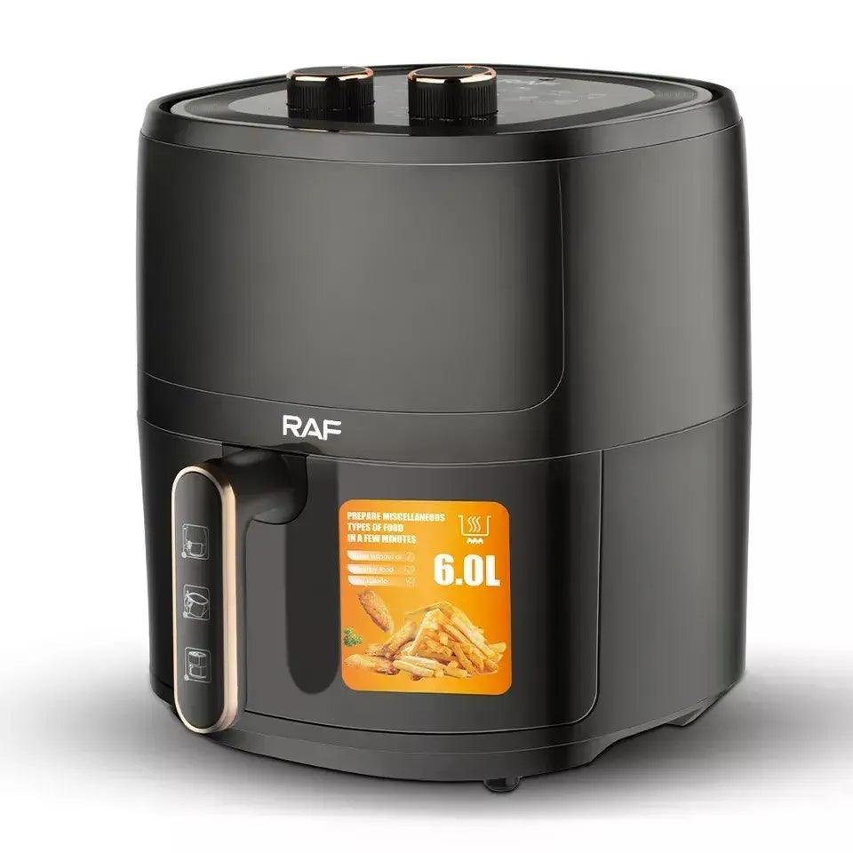 Air Fryer RAF-5324B - friteuza cu aer cald, fara ulei, capacitate 6L, 1500W, negru + CADOU CARTE DE RETETE - eSeller.ro - Inovăm pentru confortul tău