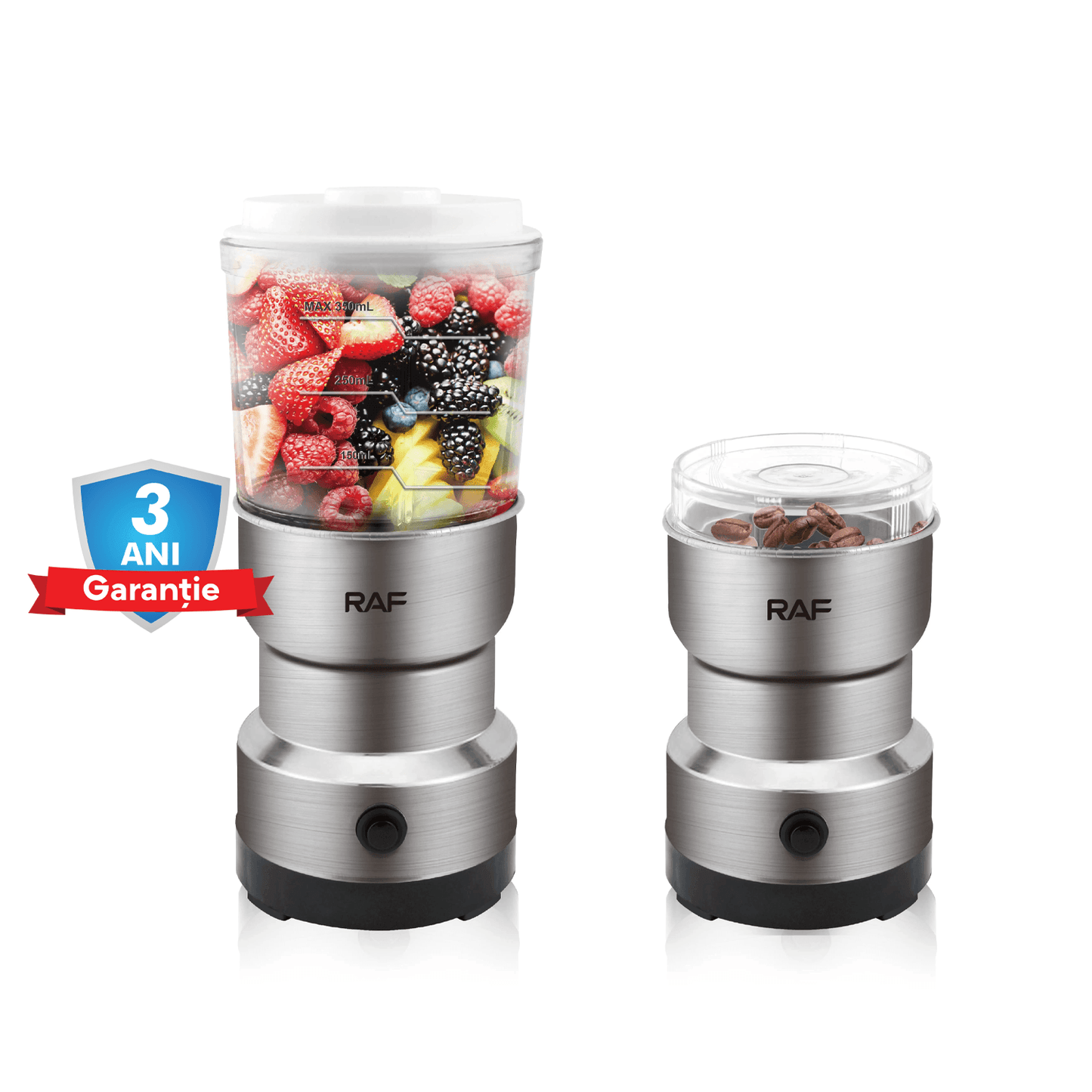 Blender electric RAF 7126 pentru Cafea si Smoothie 2in1, Capacitate 350ml, 300W - eSeller.ro - Inovăm pentru confortul tău