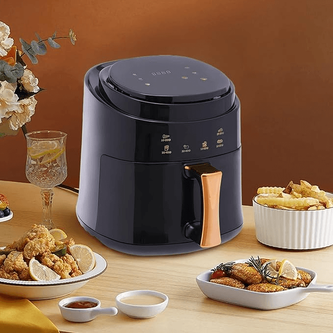 Friteuza cu aer cald, fara ulei, XL Air Fryer, 3000W, capacitate 10L, temperatura ajustabila 80-210°C, timer 60 min, pot detasabil, display digital, Negru - eSeller.ro - Inovăm pentru confortul tău