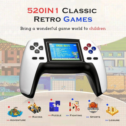 Consola de Jocuri Video Retro P5 - Portabila, 520 Jocuri Preincarcate, Baterie Reincarcabila Durabila, Ecran Optimizat - eSeller.ro - Inovăm pentru confortul tău