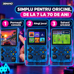 Consolă Retro Portabilă R36S, Peste 14.000 de Jocuri Incluse, 21 de Emulatoare, Ecran IPS 3,5", 2 Joystick-uri, Încărcar