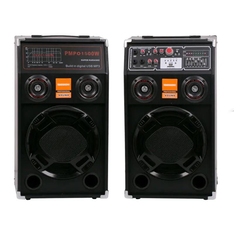 Set Boxe Active Profesionale ES-284 500W, 20 Inch, Difuzor 25cm, Bluetooth, USB, RadioFM, Karaoke, Efecte Luminoase, Bass Puternic - Inclusiv Microfon Profesional Cadou - eSeller.ro - Inovăm pentru confortul tău