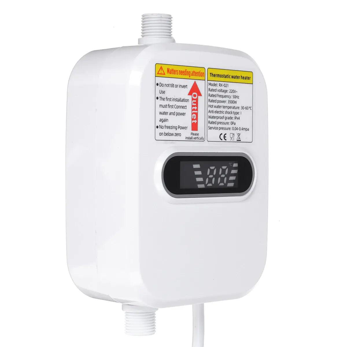 Boiler electric instant pentru apa calda, cu afisaj digital, 3500W - eSeller.ro - Inovăm pentru confortul tău