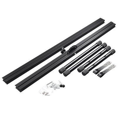 Suport Orga Dublu X Reglabil, 5 Trepte, 65–100cm, Antialunecare, Negru, Sarcină Maximă 60kg