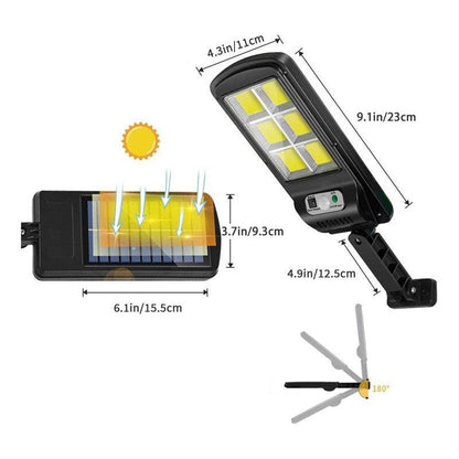 Set 2x Lampa cu Incarcare Solara 100W, LED-uri COB, Telecomanda si Senzor de Miscare - eSeller.ro - Inovăm pentru confortul tău