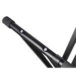 Suport Orga Dublu X Reglabil, 5 Trepte, 65–100cm, Antialunecare, Negru, Sarcină Maximă 60kg
