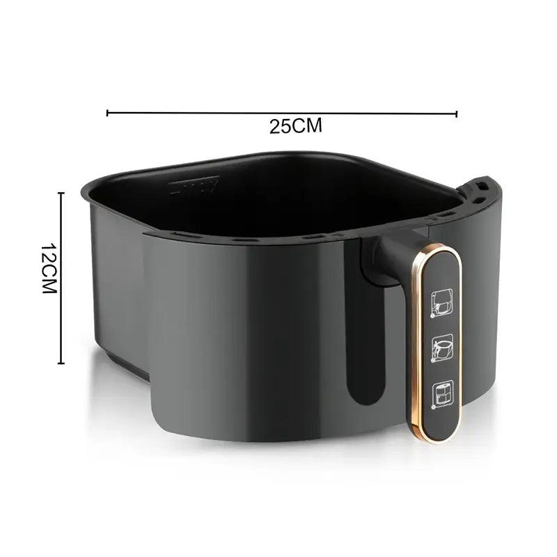 Air Fryer RAF-5330W - friteuza cu aer cald, fara ulei cu Display DIGITAL, capacitate 6L, 1500W, NEGRU + CADOU 1x SET HARTIE 100 PCS - eSeller.ro - Inovăm pentru confortul tău